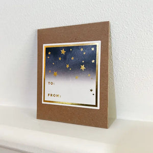 Stars Holiday Gift Stickers- Set of 10