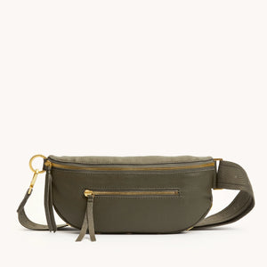 Charles Crossbody Medium Olive Brushed Gold