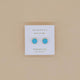 Round - Turquoise Gemstone- Gold Earrings