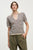 Yael Striped S/S Polo Oatmeal Navy
