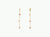 Raw Gemstone Chain Drop Earring - Peach Moonstone