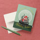 Fox Snowglobe Holiday Greeting Card: Single Card