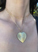 Ribbed Heart Charm Necklace