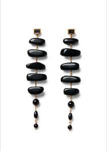 EG-5889 Black Obsidian Earrings