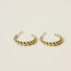 Ball Hoop-Large-Gold Earrings