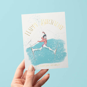 Ski Babe Birthday Greeting Card