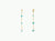 Raw Gemstone Chain Drop Earring - Amazonite