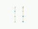 Raw Gemstone Chain Drop Earring - Amazonite