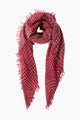 Red Creme Combo 100% Cashmere Scarf