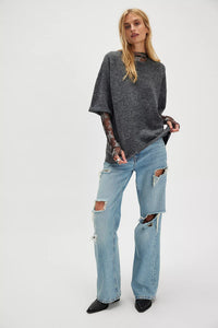Margot Sweater Tee Heather Charcoal