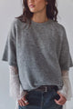 Margot Soft Spun Sweater Tee Heather Grey