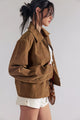 Hera Vegan Sierra Caramel Cafe Suede Jacket