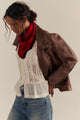 Carmen Knitted triangle Scarf Wine