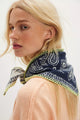 Carmen Knitted Triangle Scarf Denim Jeans