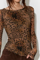 Lilly Printed Long sleeve Brown Combo