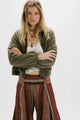 Birdie Washed Jacket Olive Green