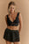 Petal Party Plunge Bralet Black