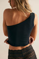So Soft Seamless Modal Asymmetrical Cami Black