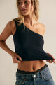 So Soft Seamless Modal Asymmetrical Cami Black