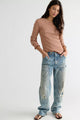 Easy Does It Striped Tee Brown Combo