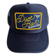 Dive Bar Drinking Club Patch Trucker Hat: Navy