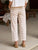 Penny Patch Pocket Sweatpants Vintage White Camel Stripe