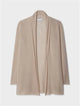 Cashmere Trapeze Cardigan in Sand Whisper Heather