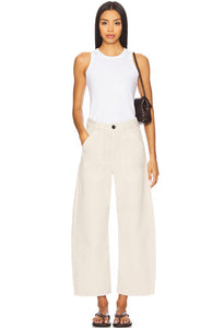 Ayla Cargo Crop Pale Stone