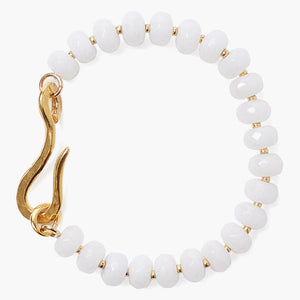 BG-6109 Stretch Bracelet White Jade