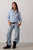 Tucked Henley Pullover Blue Snowflake Combo