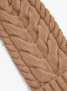 Charlene Cable Knit Mitten Praline