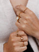 Gold Rings - Pave Wave - Champagne CZ: 9