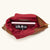 Tom Zip Large Mahogany Pebble/Brushed Gold Red Zip