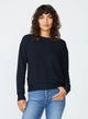 Softest Fleece Crew in Black