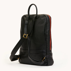 Hunter Backpack Large Black Gold Red Zip