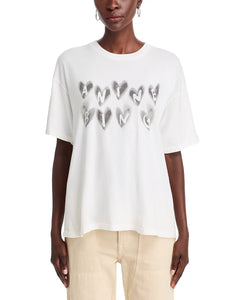 Cade Tee Hearts in Ivory