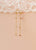 Raw Gemstone Chain Drop Earring - Peach Moonstone