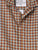 Barry Tailored Button-Up Shirt Small Brown Yellow Check