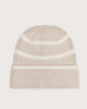 Ronan Stitch Stripe Beanie Silver Birch