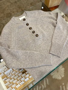 Cashmere Luxe Henley Heather Grey