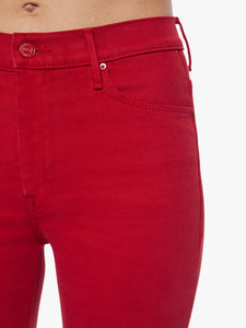 High Waisted Weekender in Haute Red