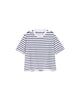 Perry NYC Crewneck Tee White Navy Stripe