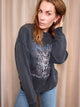 Miles Sweatshirt Leo Muse Washed Black