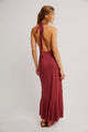 Alix Halter Midi in Red Pearl