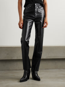 90's Pinch Waist Long in Leather Detox (Black)