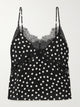 Amelie Camisole Black White Double Dot Jacquard