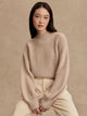 Martina High Neck Rib Knit Cement