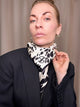 York Scarf Leopard Pearl White