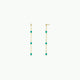 Gemstone Chain Drop Earring - Turquoise