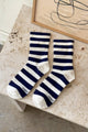 Wide Wally Socks WIDE/ NAVY STRIPE